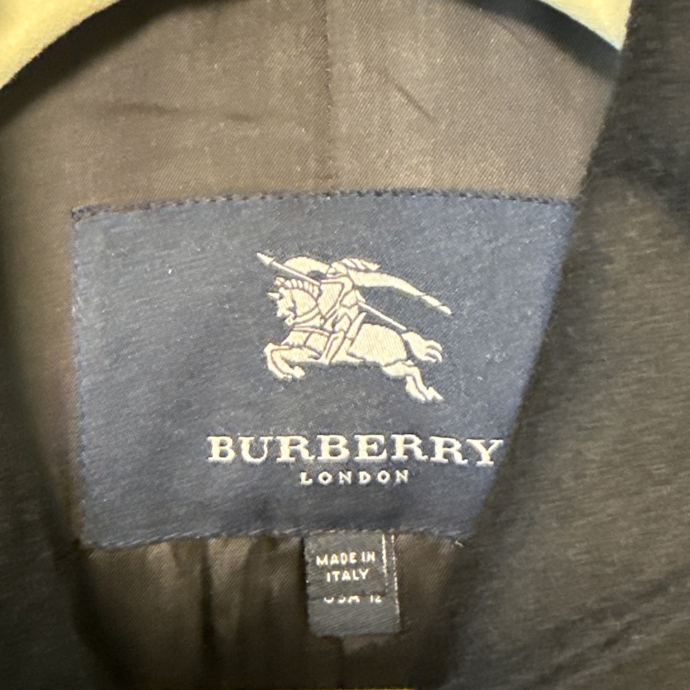 Burberry London Asymmetrical Wool Maxi Trench Coat 100% Cashmere Sz US 12 Flaws - Picture 4 of 16